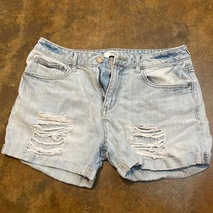 Forever 21 Jean shorts. Light wash. Worn 2-3 times. Size 26